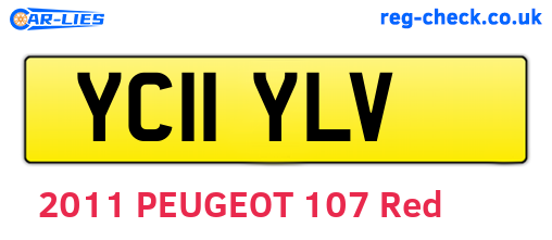 YC11YLV are the vehicle registration plates.
