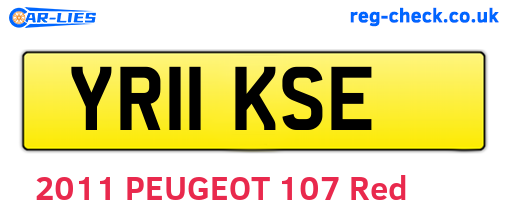 YR11KSE are the vehicle registration plates.