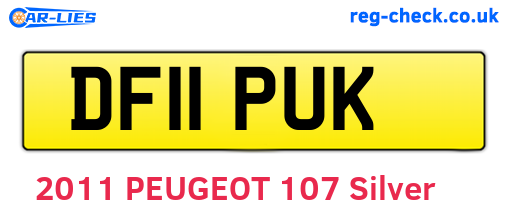 DF11PUK are the vehicle registration plates.