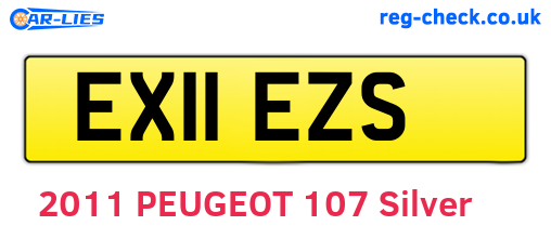 EX11EZS are the vehicle registration plates.