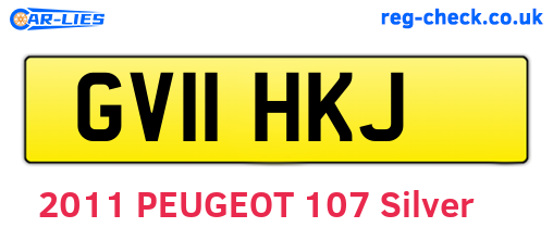 GV11HKJ are the vehicle registration plates.