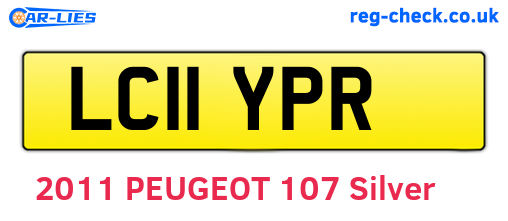 LC11YPR are the vehicle registration plates.