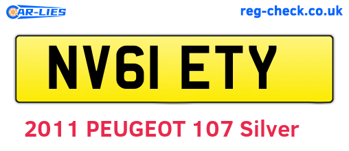 NV61ETY are the vehicle registration plates.