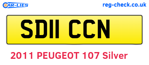 SD11CCN are the vehicle registration plates.