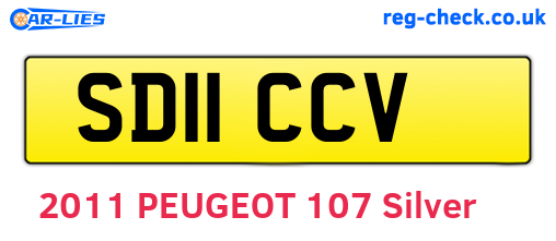 SD11CCV are the vehicle registration plates.
