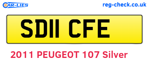 SD11CFE are the vehicle registration plates.