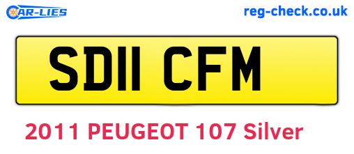 SD11CFM are the vehicle registration plates.