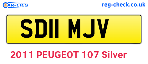 SD11MJV are the vehicle registration plates.