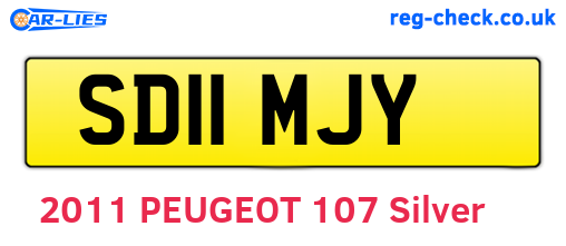 SD11MJY are the vehicle registration plates.