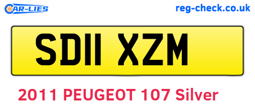 SD11XZM are the vehicle registration plates.