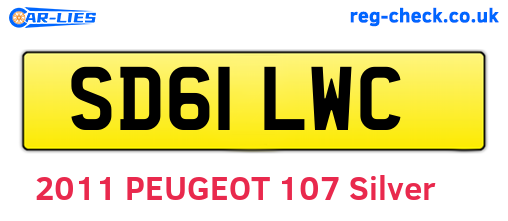 SD61LWC are the vehicle registration plates.