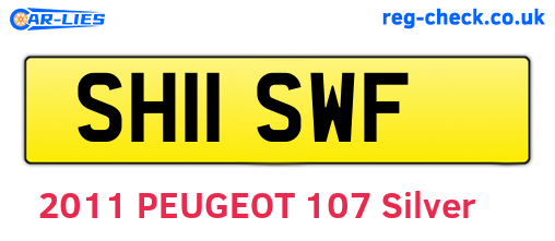 SH11SWF are the vehicle registration plates.
