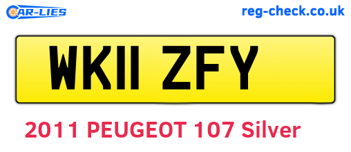 WK11ZFY are the vehicle registration plates.