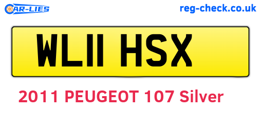 WL11HSX are the vehicle registration plates.