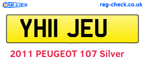 YH11JEU are the vehicle registration plates.