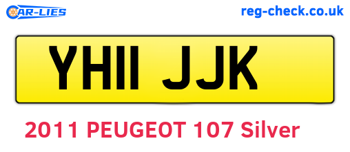 YH11JJK are the vehicle registration plates.