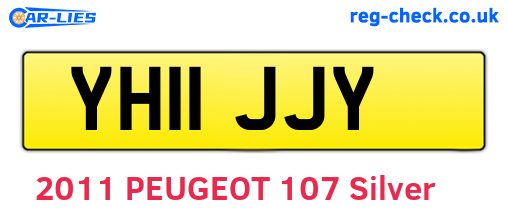 YH11JJY are the vehicle registration plates.