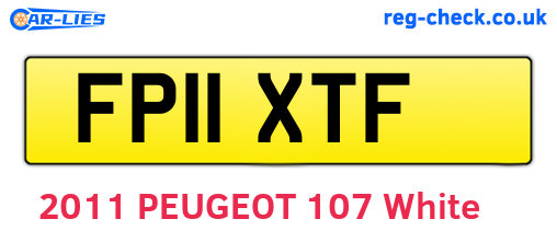 FP11XTF are the vehicle registration plates.
