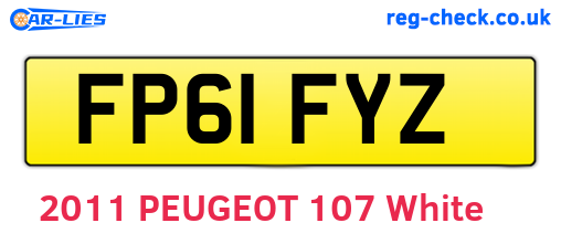FP61FYZ are the vehicle registration plates.