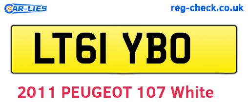 LT61YBO are the vehicle registration plates.
