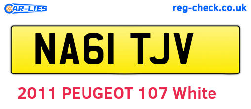 NA61TJV are the vehicle registration plates.