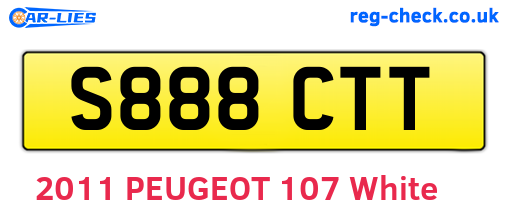 S888CTT are the vehicle registration plates.