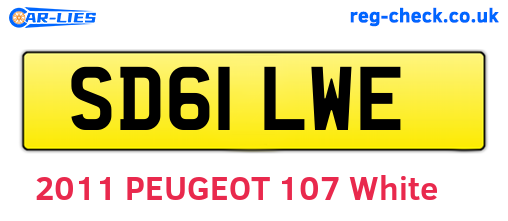 SD61LWE are the vehicle registration plates.