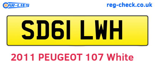 SD61LWH are the vehicle registration plates.