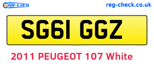 SG61GGZ are the vehicle registration plates.