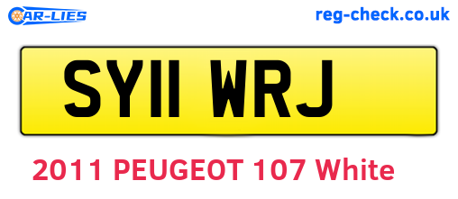 SY11WRJ are the vehicle registration plates.