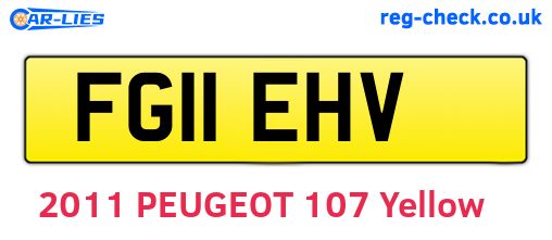 FG11EHV are the vehicle registration plates.