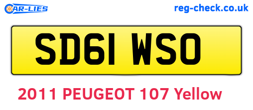 SD61WSO are the vehicle registration plates.