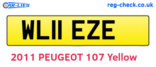WL11EZE are the vehicle registration plates.