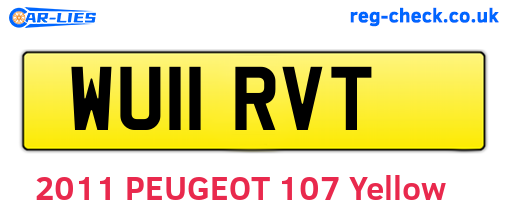 WU11RVT are the vehicle registration plates.
