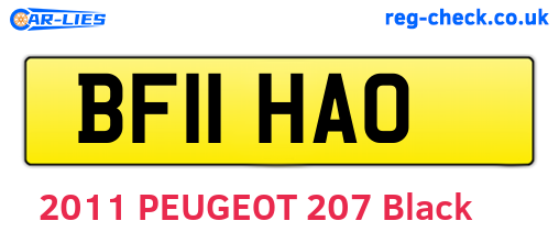 BF11HAO are the vehicle registration plates.
