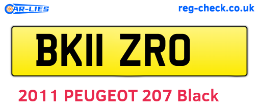 BK11ZRO are the vehicle registration plates.