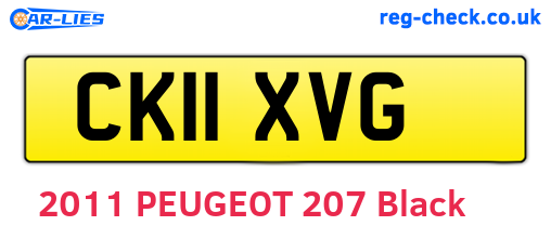 CK11XVG are the vehicle registration plates.
