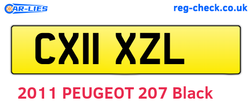 CX11XZL are the vehicle registration plates.