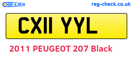 CX11YYL are the vehicle registration plates.