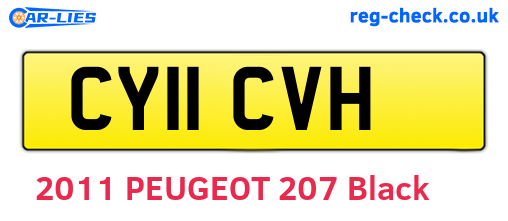 CY11CVH are the vehicle registration plates.