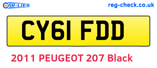 CY61FDD are the vehicle registration plates.