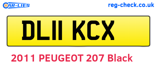 DL11KCX are the vehicle registration plates.