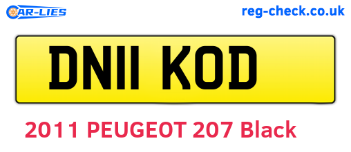 DN11KOD are the vehicle registration plates.