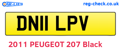 DN11LPV are the vehicle registration plates.