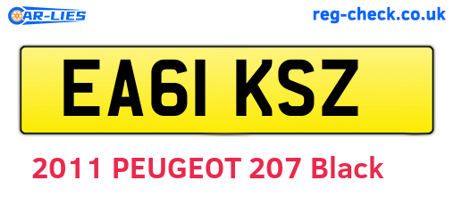 EA61KSZ are the vehicle registration plates.