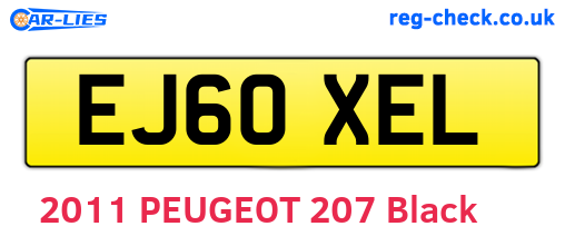 EJ60XEL are the vehicle registration plates.