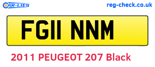 FG11NNM are the vehicle registration plates.