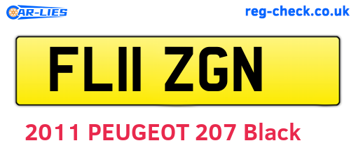 FL11ZGN are the vehicle registration plates.