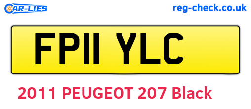 FP11YLC are the vehicle registration plates.