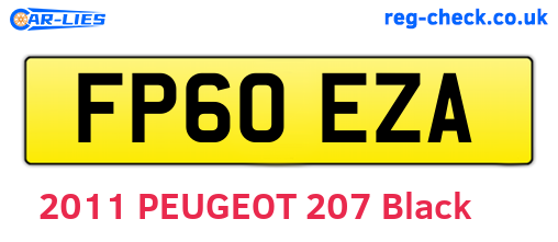 FP60EZA are the vehicle registration plates.